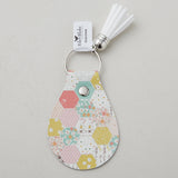 Leather Circle Key Chain - BloomBerry Primary Image