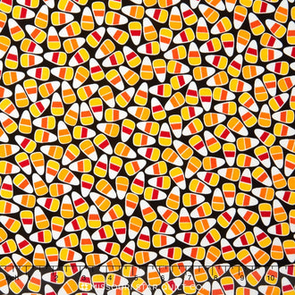 Pumpkin Fun - Candy Corn Black Yardage