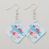 Leather Earrings - Bluebird Primary Image