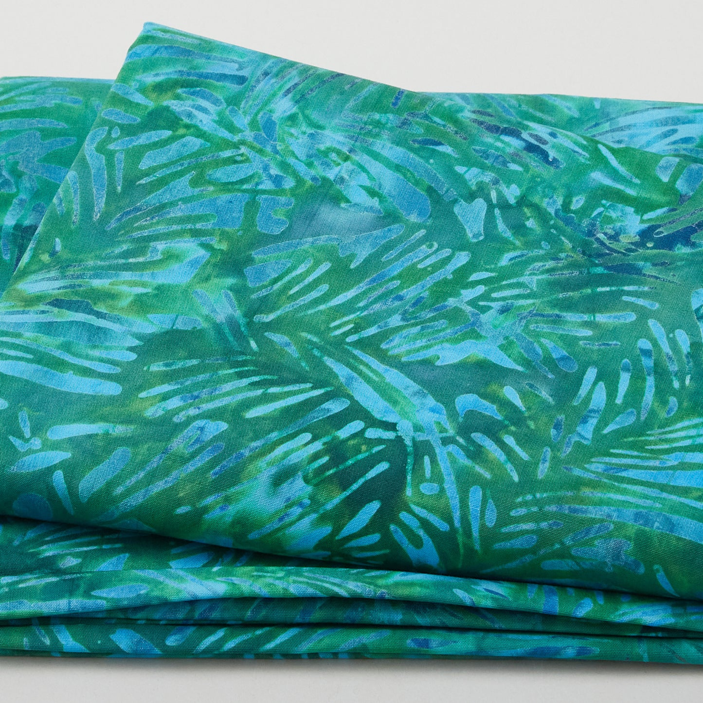 Brilliant Gems Batiks - Fronds Teal Bermuda 2 Yard Cut Primary Image