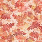 Oriental Gardens - Fans & Mums Red Yardage Primary Image