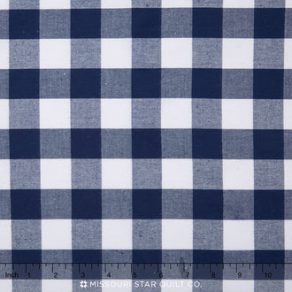 Carolina Gingham - 1" Woven Check Navy Yardage