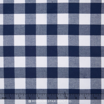 Carolina Gingham - 1" Woven Check Navy Yardage