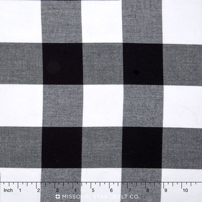 Carolina Gingham - 2" Large Check Black Yardage