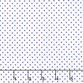 Swiss Dot - Swiss Dot Navy on White Yardage