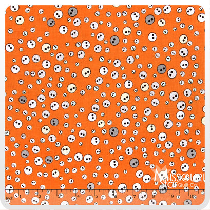 Zombie Apocalypse - Eyes Orange Yardage