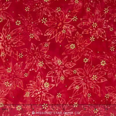 Artisan Batiks - Noel 4 Poinsettia Holiday Metallic Yardage