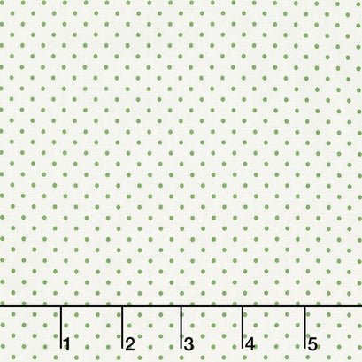 Swiss Dot - Swiss Dot Clover on Cream Yardage