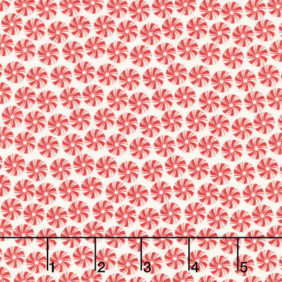 Christmas is in Town - Peppermints Cream Yardage