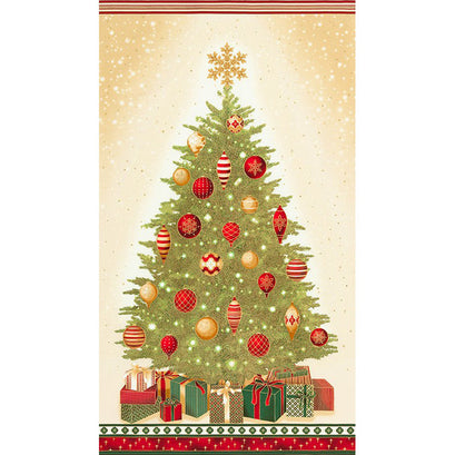 Winter's Grandeur 6 - Holiday Christmas Tree Holiday Metallic Panel