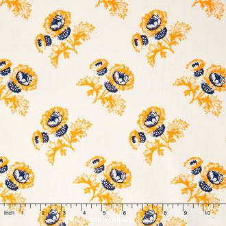 Cheddar and Indigo - Main Cream Yardage