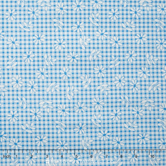 Chatterbox Aprons - Chatterbox Gingham Blue Yardage