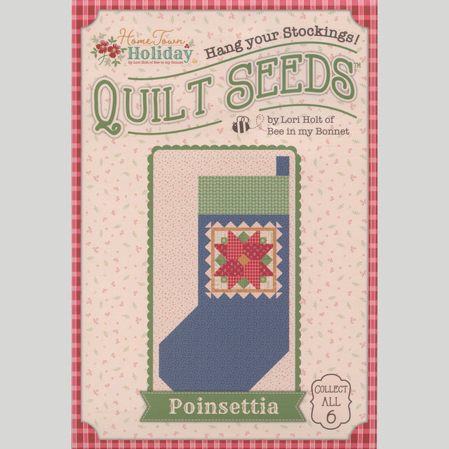 Lori Holt Home Town Holiday Quilt Seeds Quilt Pattern - Poinsettia No. 2 Primary Image