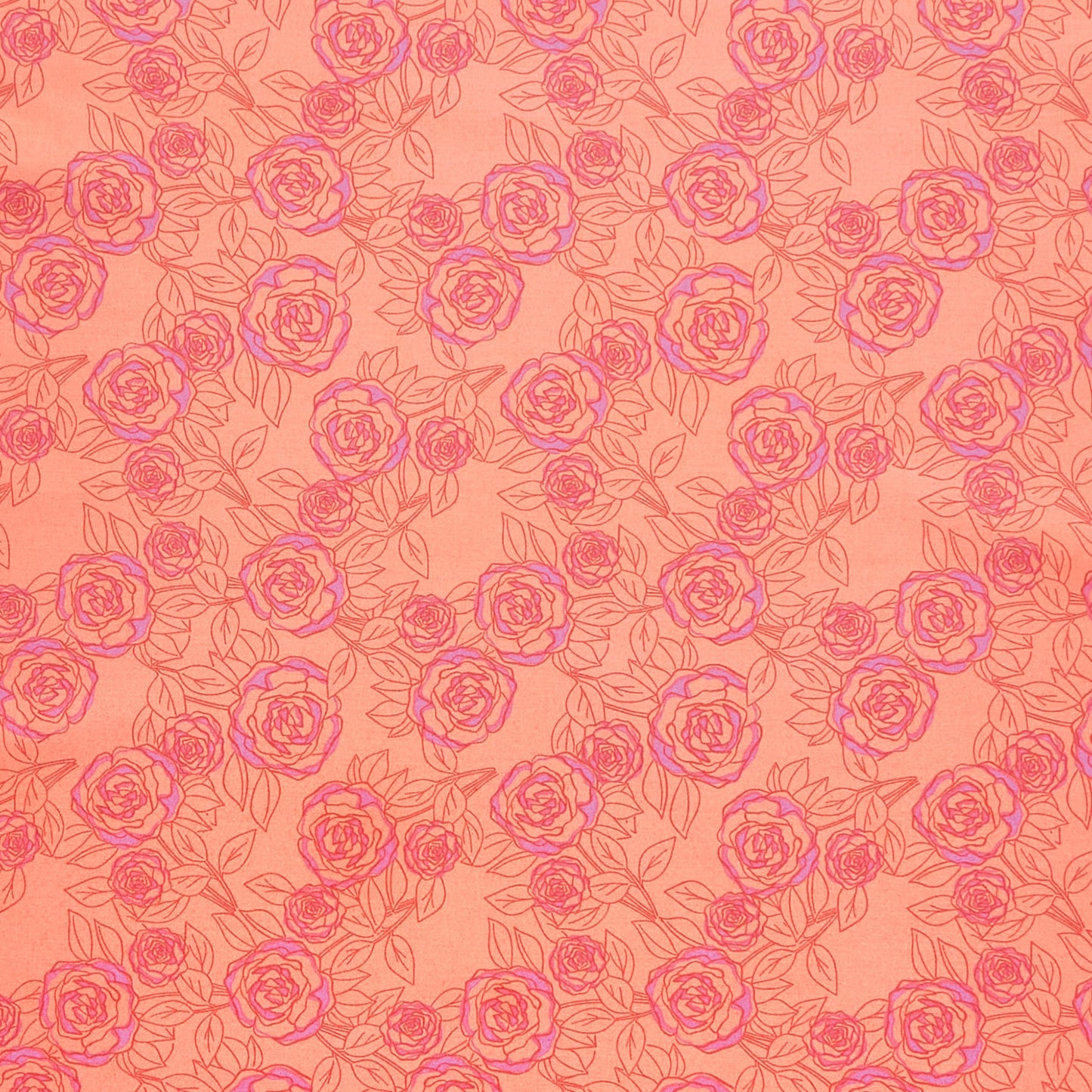 Color Me Pretty - Rose Bloom Coral Yardage Primary Image