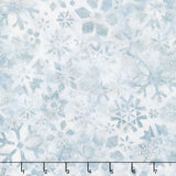 Artisan Batiks - Noel 5 Sparkling Snowflakes Snow Metallic Yardage