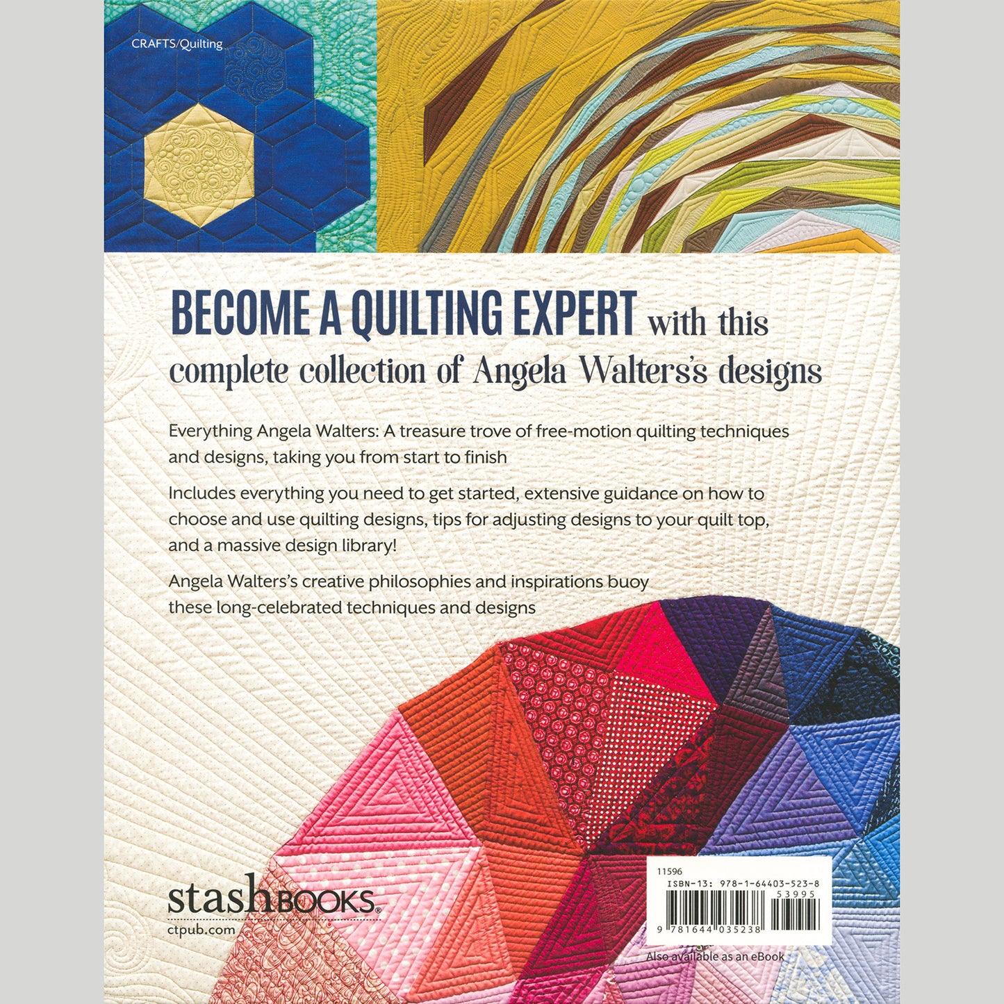 The Ultimate Guide to Free-Motion Quilting with Angela Walters Book Alternative View #1