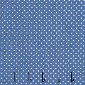 Swiss Dot - Swiss Dot Denim Yardage