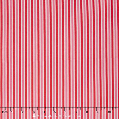 Flutterberry - Stripe Red Yardage