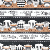 Coffee Life - Repeating Stripe Multi Yardage Primary Image