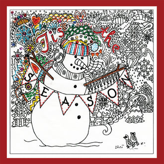 Zenbroidery Christmas Snowman Embroidery Kit