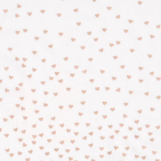 Yes, Please - Hearts Cream Metallic Yardage