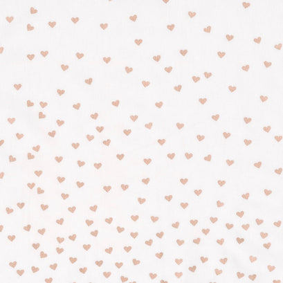 Yes, Please - Hearts Cream Metallic Yardage