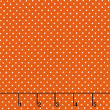 Swiss Dot - White Swiss Dot on Orange Yardage