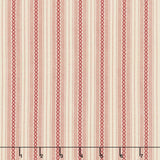 Garnets and Gingham - Stripe Cream Yardage Primary Image