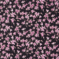 Shizuka - Cherry Blossom Branches Black Metallic Yardage