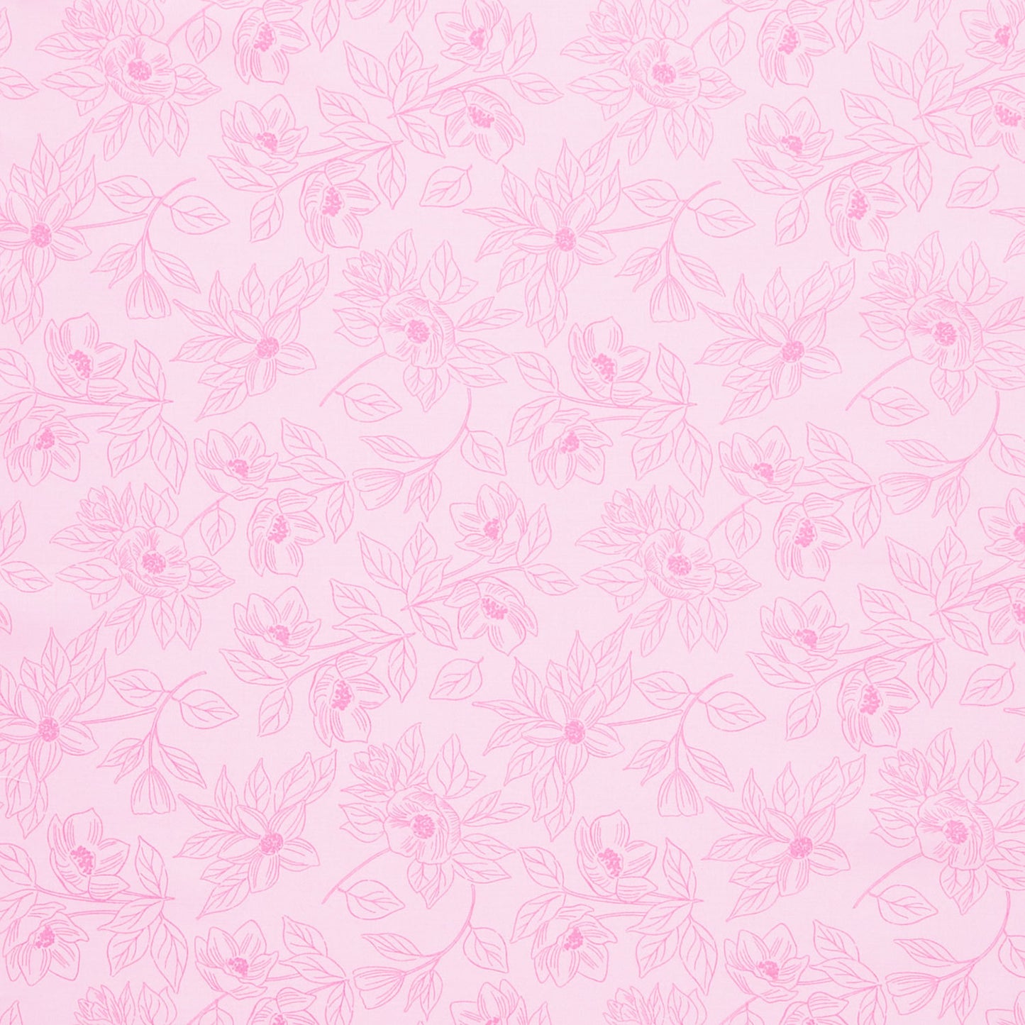 Color Me Pretty - Flora Pink Yardage Primary Image