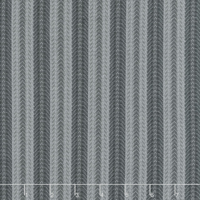 Farmhouse Flannels III - Blanket Stripe Graphite Yardage Primary Image