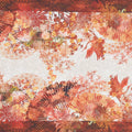 Oriental Gardens - Fan Border Stripe Red Digitally Printed Yardage