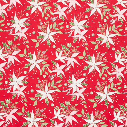 Once Upon a Christmas - Poinsettia Dance Christmas Red Yardage