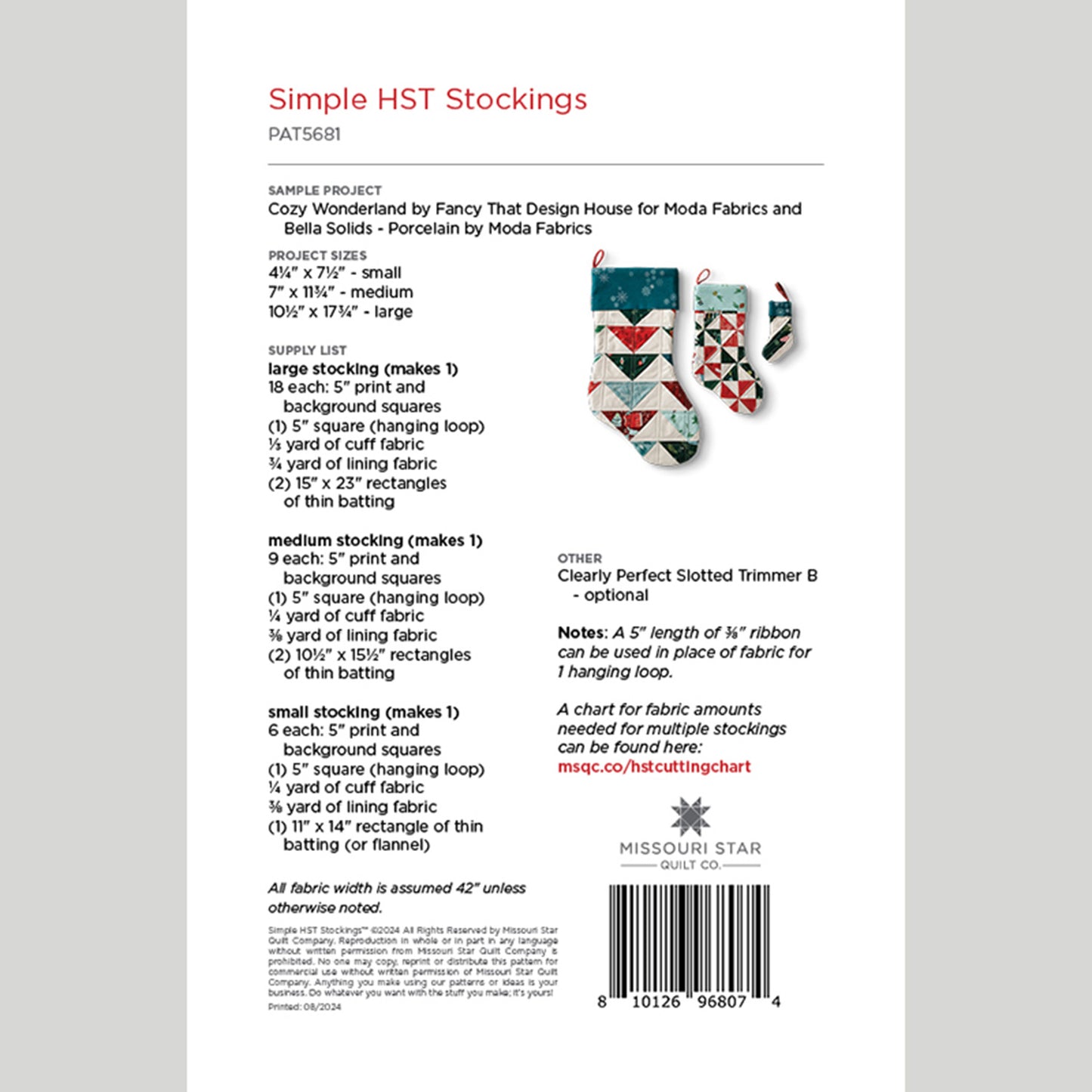 Digital Download - Simple HST Stockings Pattern by Missouri Star Alternative View #1