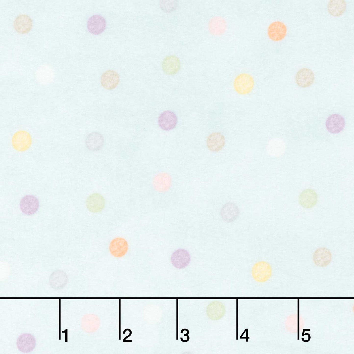 Little Chicks - Multi Dots Aqua Flannel Yardage