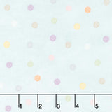 Little Chicks - Multi Dots Aqua Flannel Yardage