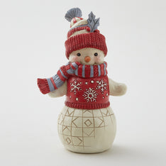 Jim Shore Heartwood Creek Nordic Noel Snowman with Hat Figurine Primary Image