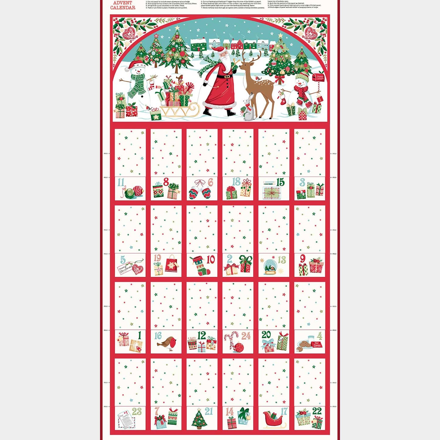 Christmas Wishes ( Makower) - Advent Calendar Multi Panel Primary Image