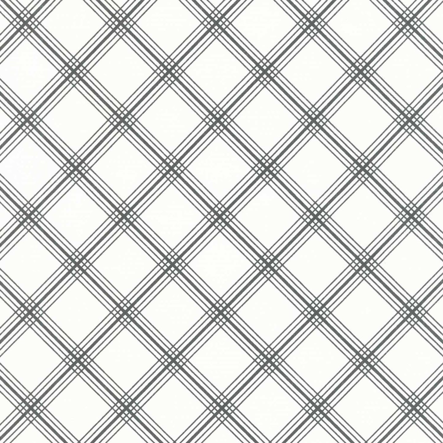 Midnight Meadow - Plaid Cream Yardage