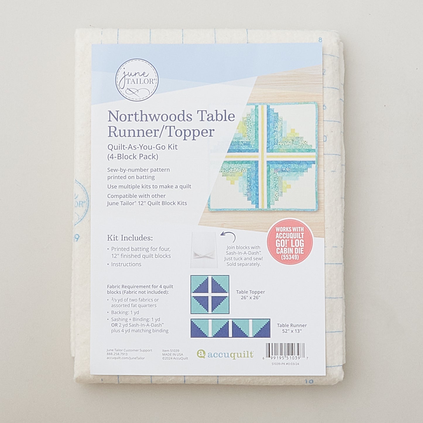 Quilt As You Go Table Runner – Northwoods 4/pack Primary Image