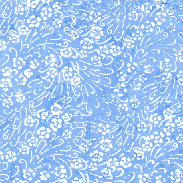 Tonga Batiks - Bluebell - Happy Flower Bursts Celestial Yardage Primary Image