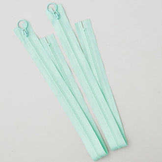 20" Hoop Pull Zipper - Mint - Two Pack