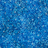 Artisan Batiks - Snowscape - Swirls Royal Yardage Primary Image