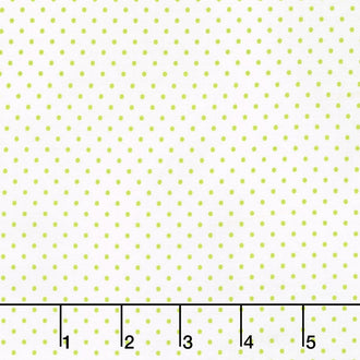 Swiss Dot - Swiss Dot Lime on White Yardage