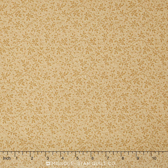 108" Quilt Backs - Traditional Mini Leaf Tan 108" Backing