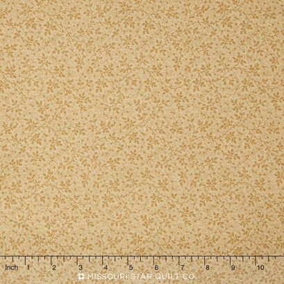 108" Quilt Backs - Traditional Mini Leaf Tan 108" Backing