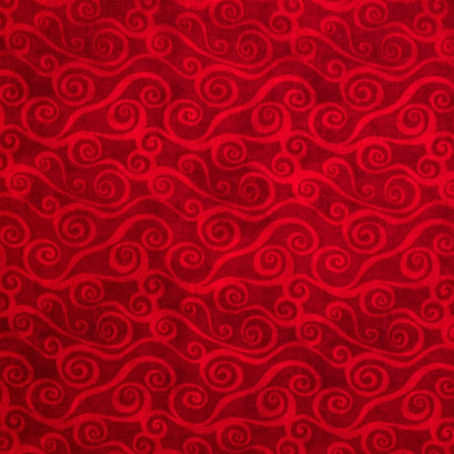 Wilmington Essentials - Ruby Days Swirly Scroll Red Yardage