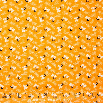 Cheddar and Indigo - Petals Cheddar Yardage