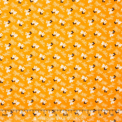 Cheddar and Indigo - Petals Cheddar Yardage