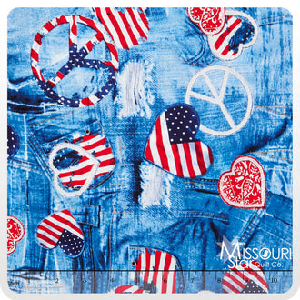 Celebrate - American Denim Stone Washed Glitter Yardage